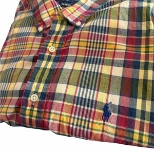 NWT Ralph Lauren Size Small Multicolor Plaid Short Sleeve Button Down Shirt